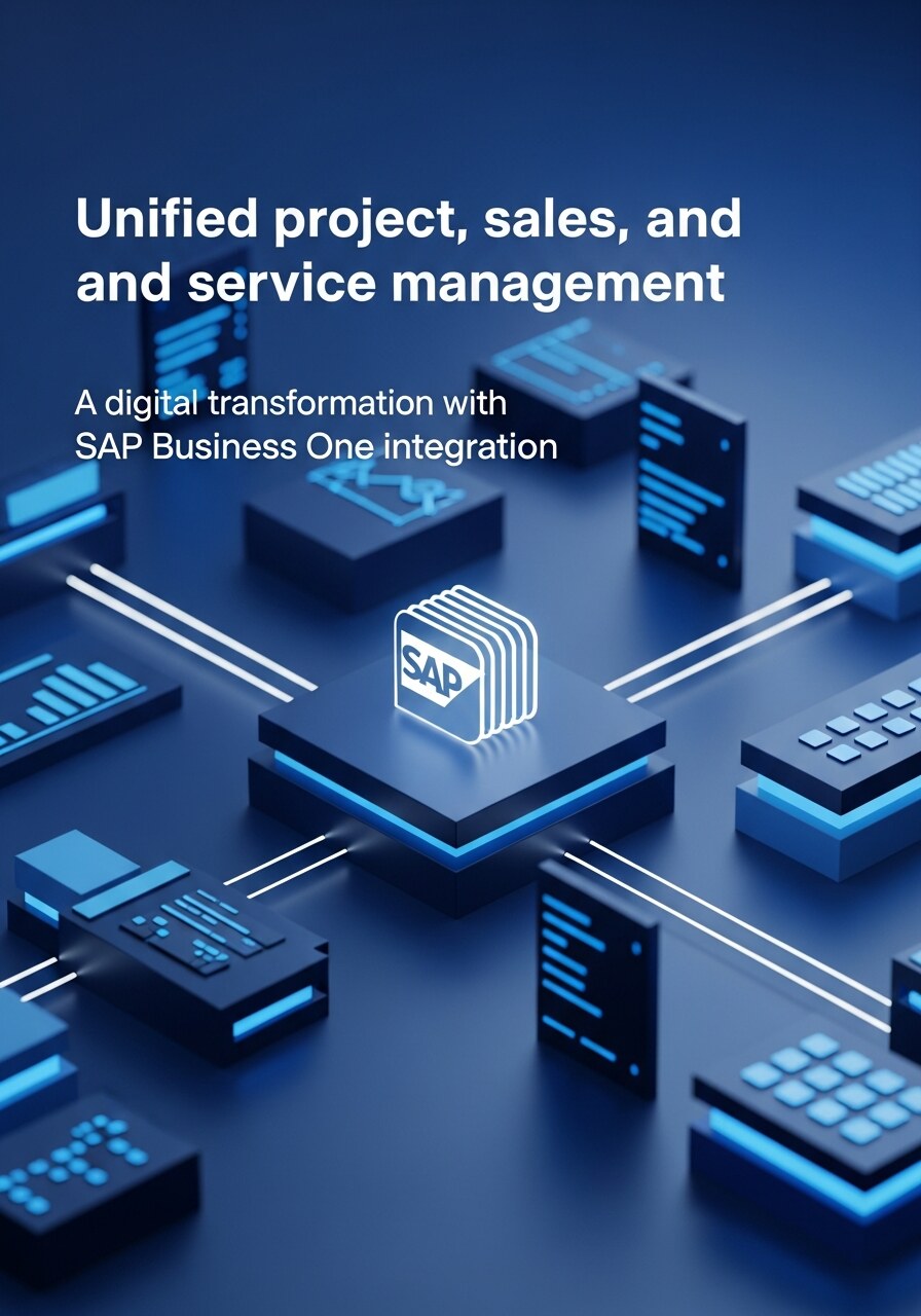 IR Tech case study cover — unified project, sales, and service management: a digital transformation with SAP Business One integration